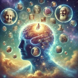 Illustration du champ énergétique et des mémoires cellulaires transgénérationnelles reliées aux ancêtres.